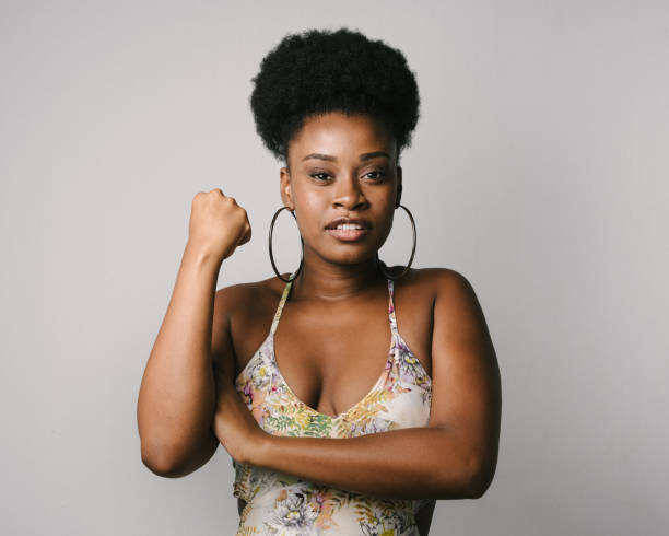 istock Proud (girl power) woman 1220020602