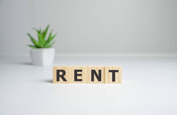 istock Rent word on wooden cubes, white background 1220021300