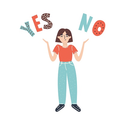 Yes Or No Decision Making Cartoon Vector Illustration Of Woman Character  Has Yes And No Decision On Left And Right Side White Background Vector  Illustration Stock Illustration - Download Image Now - iStock