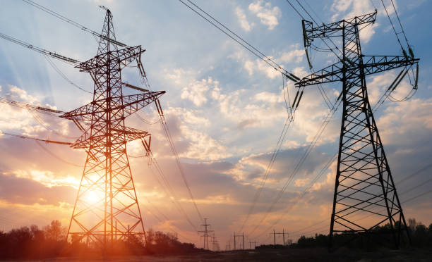 istock high-voltage power lines at sunset. electricity distribution station. high voltage electric transmission tower. 1220021823