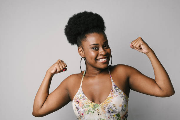 istock Proud (girl power) woman 1220022378
