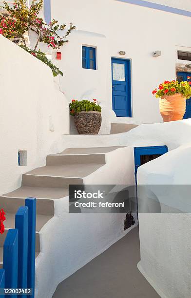 Santorini Architektur Stockfoto und mehr Bilder von Altertümlich - Altertümlich, Anhöhe, Architektur