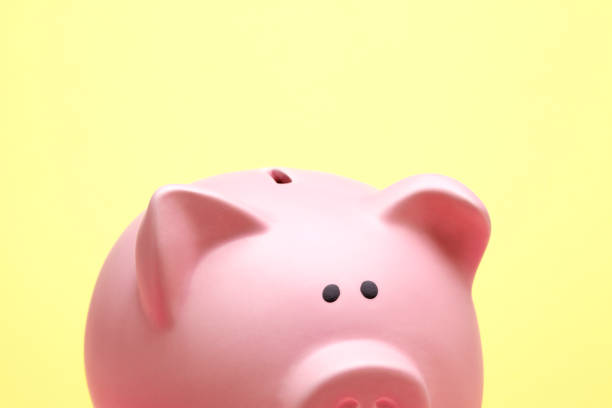istock Piggy Bank on Yellow Background 1220026026