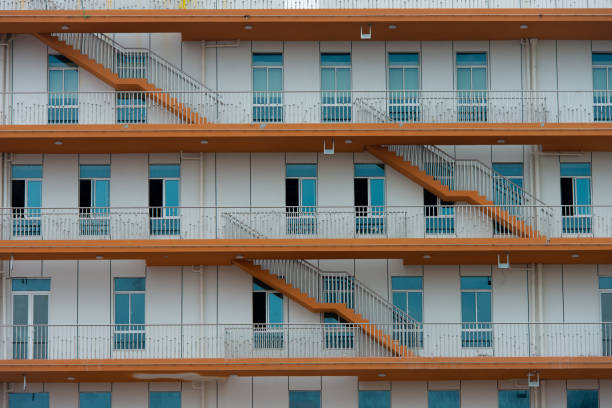 istock A building with many stairs and many windows outside 1220031311