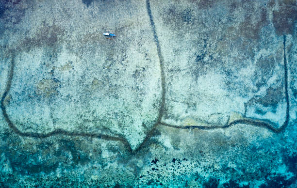istock Abstract view of some blue coral lagoon pattern in Indonesia 1220035419