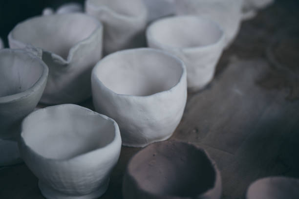 istock process of clay ceramic pot, handcraft to make ceramic from clay 1220039349