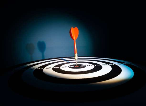 istock Close up of dart on target 1220045359
