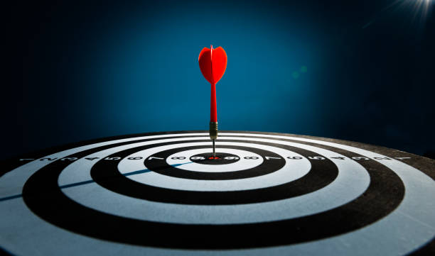 istock Close up of dart on target 1220045613