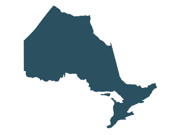 Ontario map vector illustration of Ontario map ontario canada stock illustrations