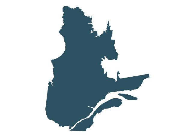 Quebec map vector illustration of Quebec map quebec stock illustrations