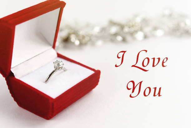 istock stylish luxury ring,  i love  you text, greeting card concept 1220055734