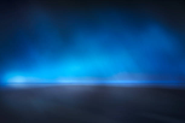 抽象的な青い霧スタジオの背景。 - ブツ撮り 写真 ストックフォトと画像
