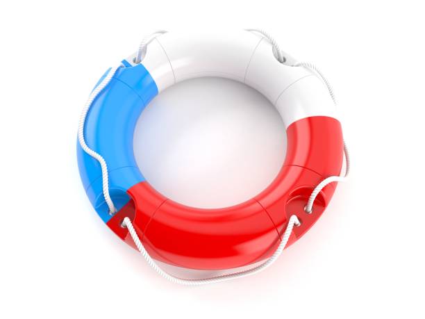 istock Life buoy with czech flag 1220060353