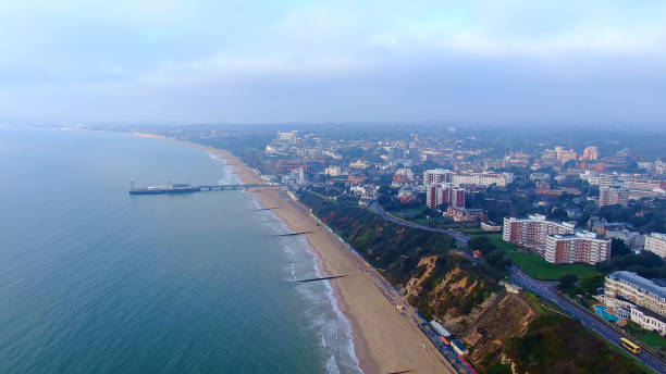 istock Boscombe Pier at Bournemouth - aerial view 1220061811
