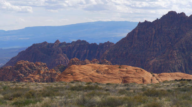 istock Red mountains at Snow Canyon in Utah 1220064021