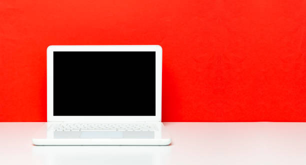istock Black Screen Laptop On The Office Desk 1220065480