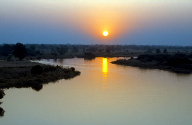 The Cunene river that runs through southern Angola