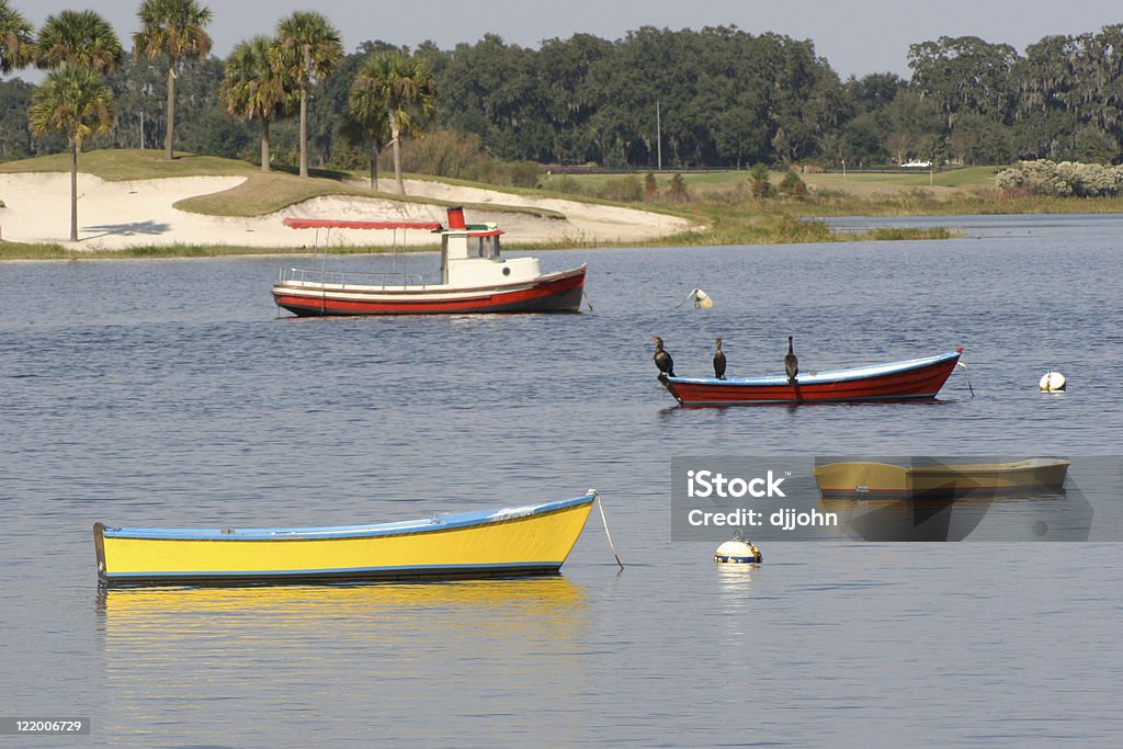 Barche sull'acqua - Foto stock royalty-free di Acqua