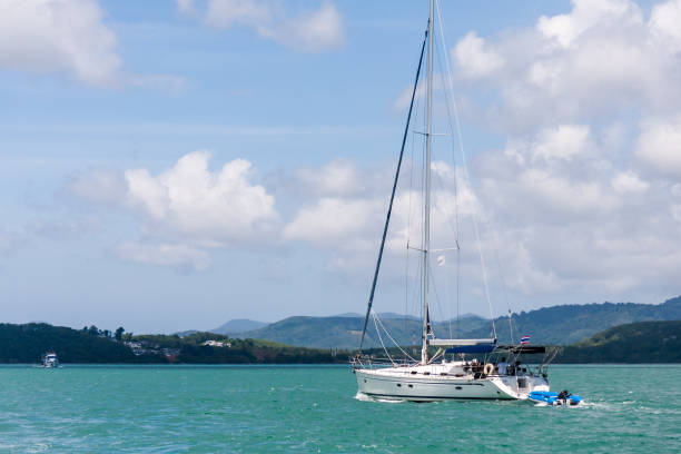 istock Yacht sailing under power in Phang Nga Bay 1220069351