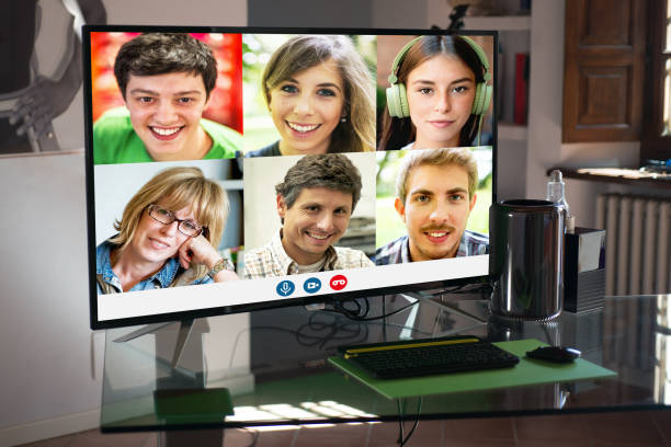 istock Video Chatting with a group of people 1220069821