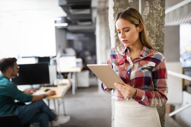 istock Successful business woman working at the office 1220070535