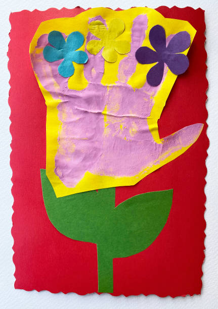 Handprint Flower Bouquet Spring Toddler Craft.