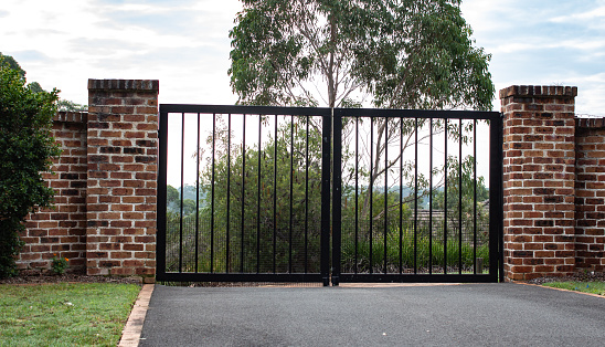 Sliding Door black metal gate outdoor