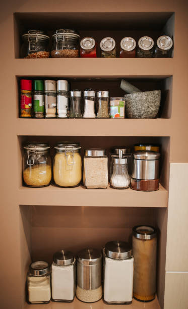 Spices on the shelf Spices on the shelf spice rack stock pictures, royalty-free photos & images