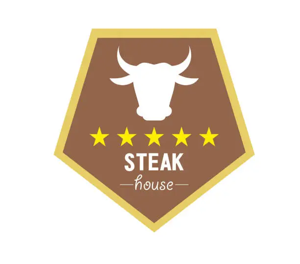 Vector illustration of Steak House restaurant logo