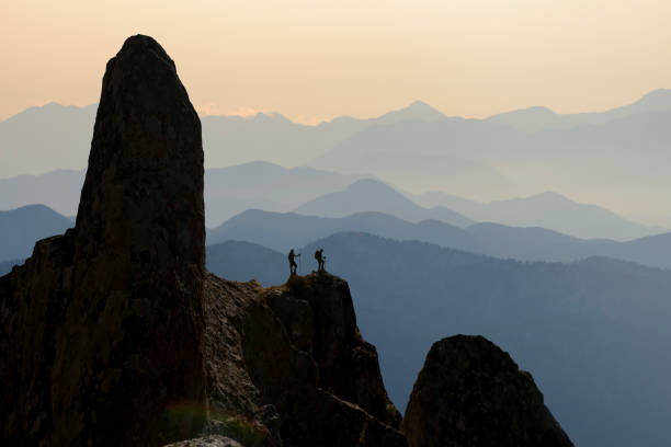 istock discovery of mountain range, mystical geography and the target adventure 1220082245