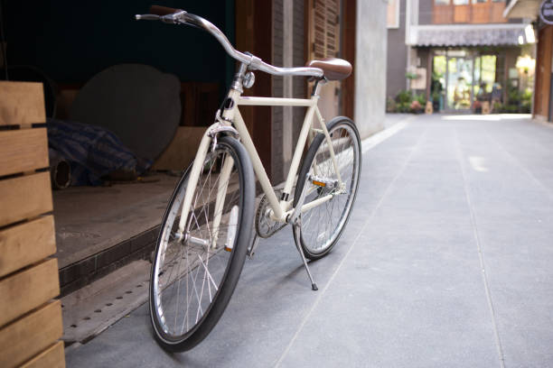 istock a bicycle in front of warehouse doorway 1220083618