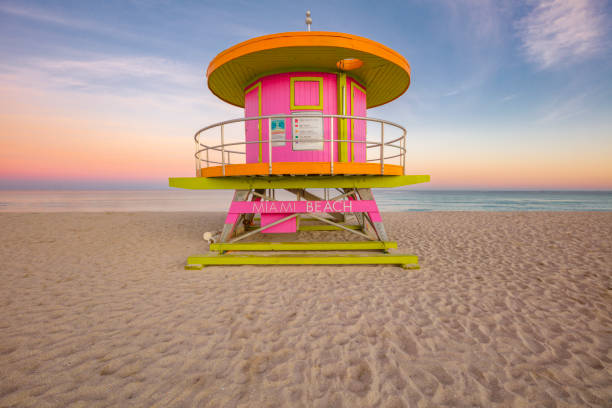 istock Lifeguard booth in Miami Beach 1220084794
