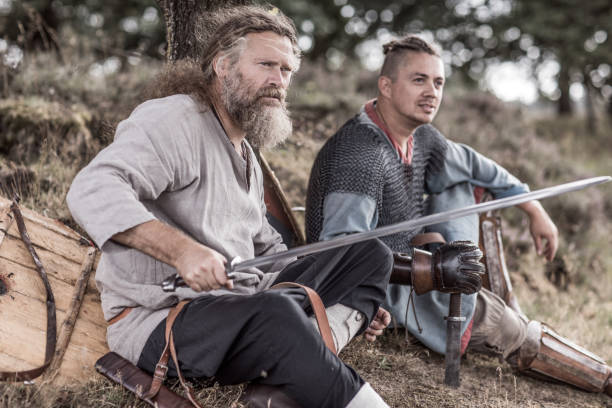 istock Vikings on a highland battlefield 1220086670