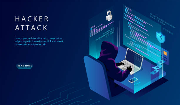 Isometric Internet And Personal Data Hacker Attack Concept. Website Landing Page. The Hacker at The Computer Trying To Hack Security. Credit Card, Bank Account Hacking. Web Page Vector Illustration Isometric Internet And Personal Data Hacker Attack Concept. Website Landing Page. The Hacker at The Computer Trying To Hack Security. Credit Card, Bank Account Hacking. Web Page Vector Illustration. threats stock illustrations