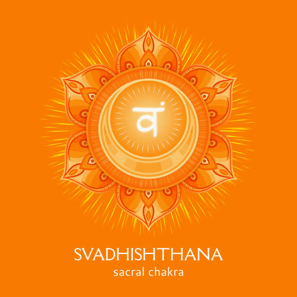 istock Svadhishthana, sacral chakra symbol. Colorful mandala. Vector illustration 1220087252