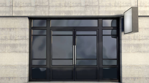 istock Square Lightbox Sign Outside Shop Facade 1220087650
