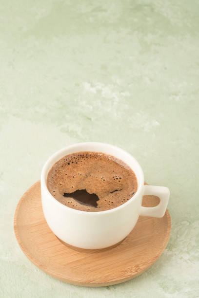 istock cup of Turkish coffee on a green with copy space 1220102067