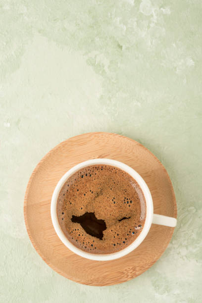 istock cup of Turkish coffee on a green with copy space 1220102068