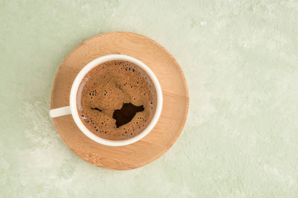 istock cup of Turkish coffee on a green with copy space 1220102075
