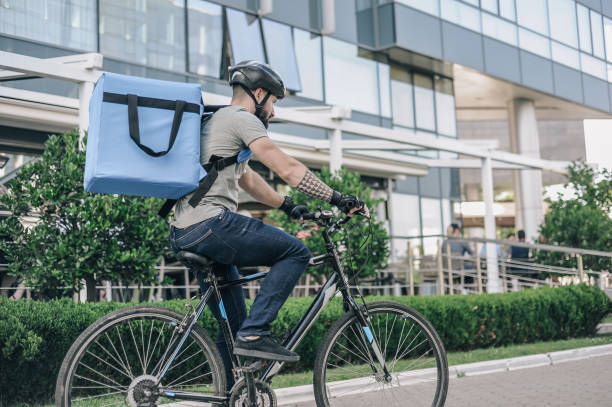 istock Food delivery boy 1220103688
