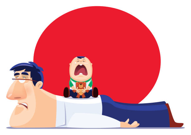 sad father with crying son vector illustration of sad father with crying son toddler hitting stock illustrations