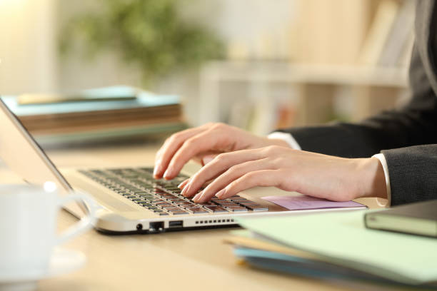 istock Entrepreneur hands working typing on laptop at home 1220107655