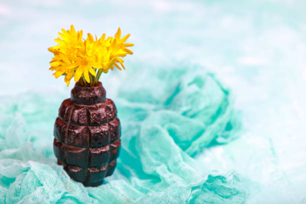 battle grenade with a sprouted plant