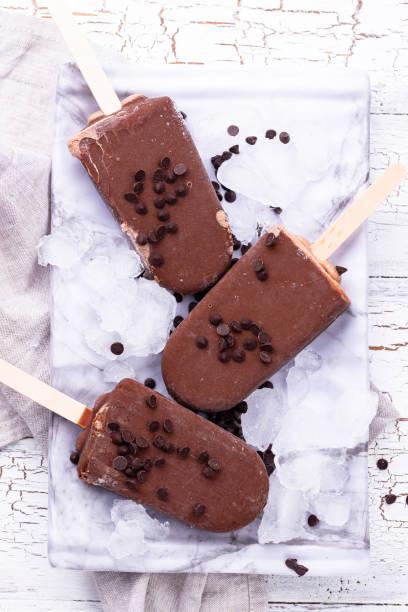 istock Chocolate ice cream popsicles in glaze 1220110167