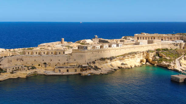 istock Kalkara Malta and Fort Rikasoli from above 1220111691