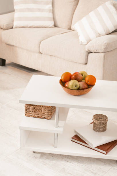 istock Bowl Of Fruit On Table In Modern Home Interior 1220123468