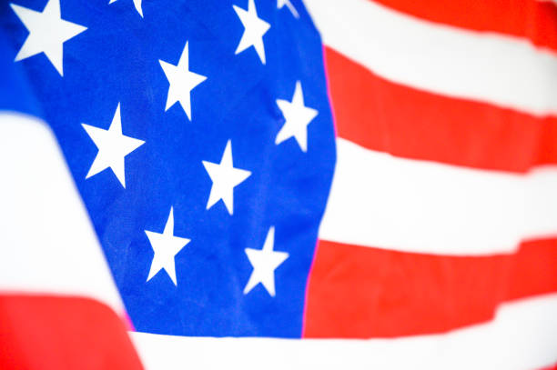 istock America flag waving with the wind for memorial day. 1220133909