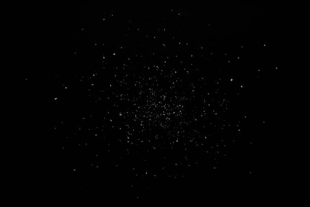 istock Isolated Dust Dirt Particles Salt Snow Powder Spray. Authentic Black Rough Grunge Distressed Overlay Texture Surface. 1220134958