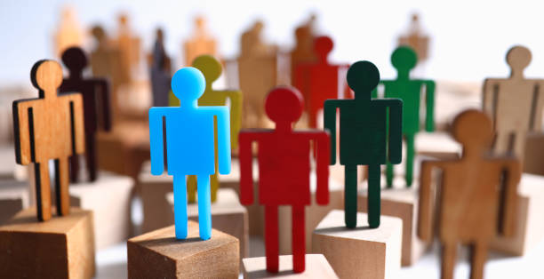 Group multi-colored silhouettes business people teamwork meeting