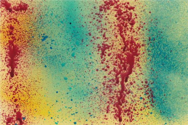 istock Background of colorful spray paint on a carton 1220138624